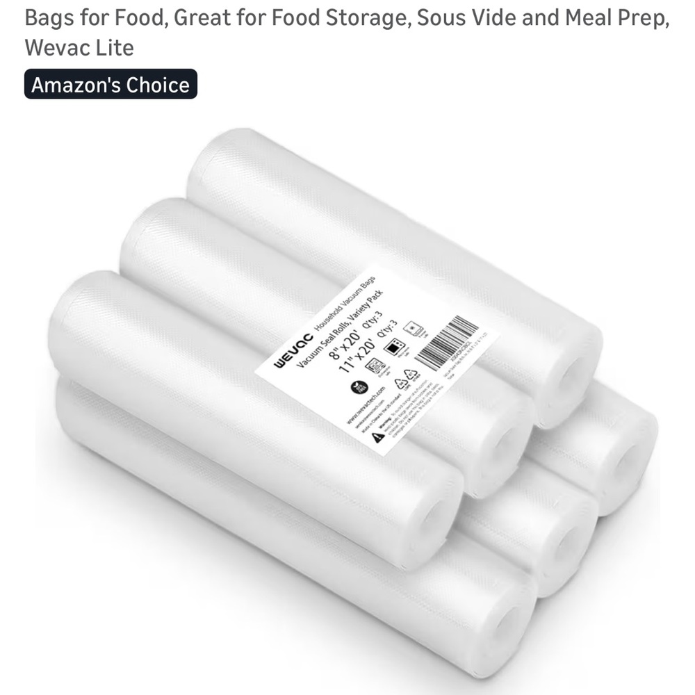 White Vacuum Sealer Bags for Food Storage